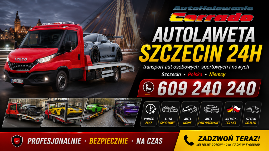 Autolaweta Szczecin 24h – transport aut osobowych, sportowych i nowych