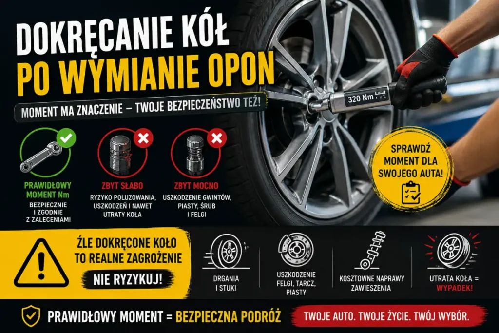 Dokręcanie kół po wymianie opon – prawidłowy moment i bezpieczeństwo jazdy