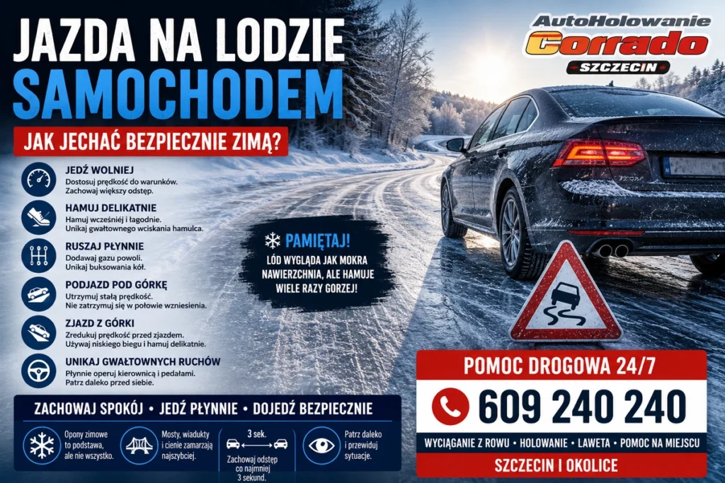 Jazda na lodzie samochodem — jak hamować, ruszać i podjechać pod górkę