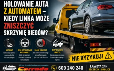 Holowanie auta z automatem – kiedy linka może zniszczyć skrzynię biegów?